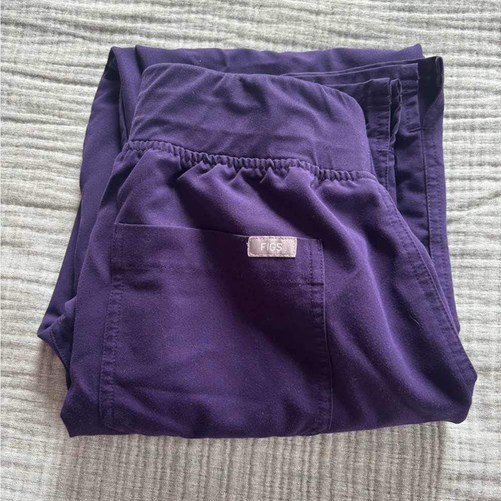 Figs Purple Jam High Rise Yola Skinny 2.0: Small/Tall